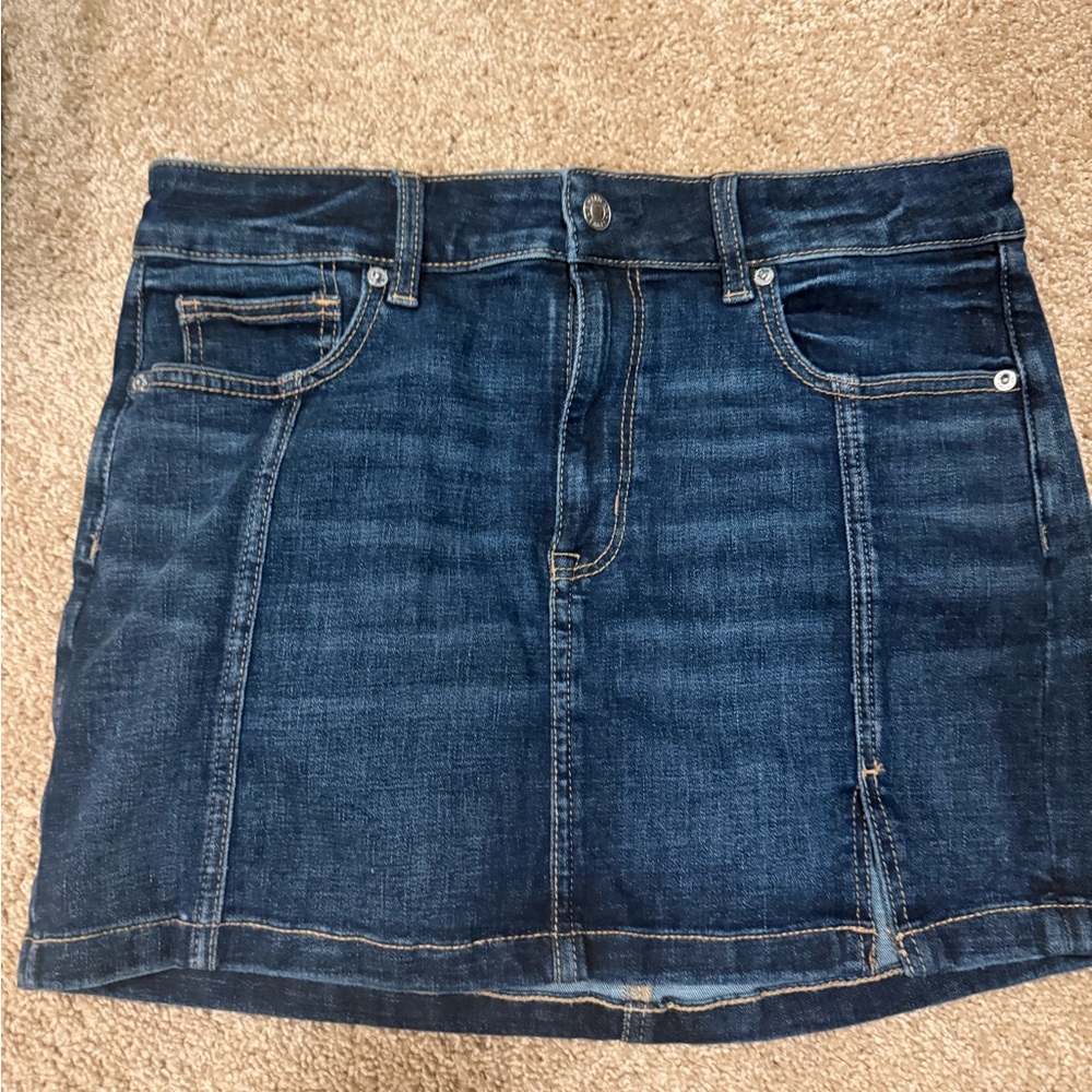 American Eagle Outfitters Dark Blue Denim Mini Skirt